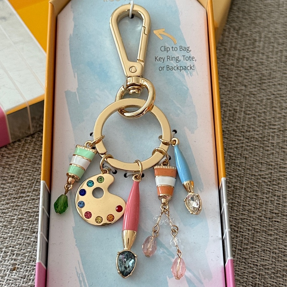 NWT True to Form Art Teacher Bag Charm clip